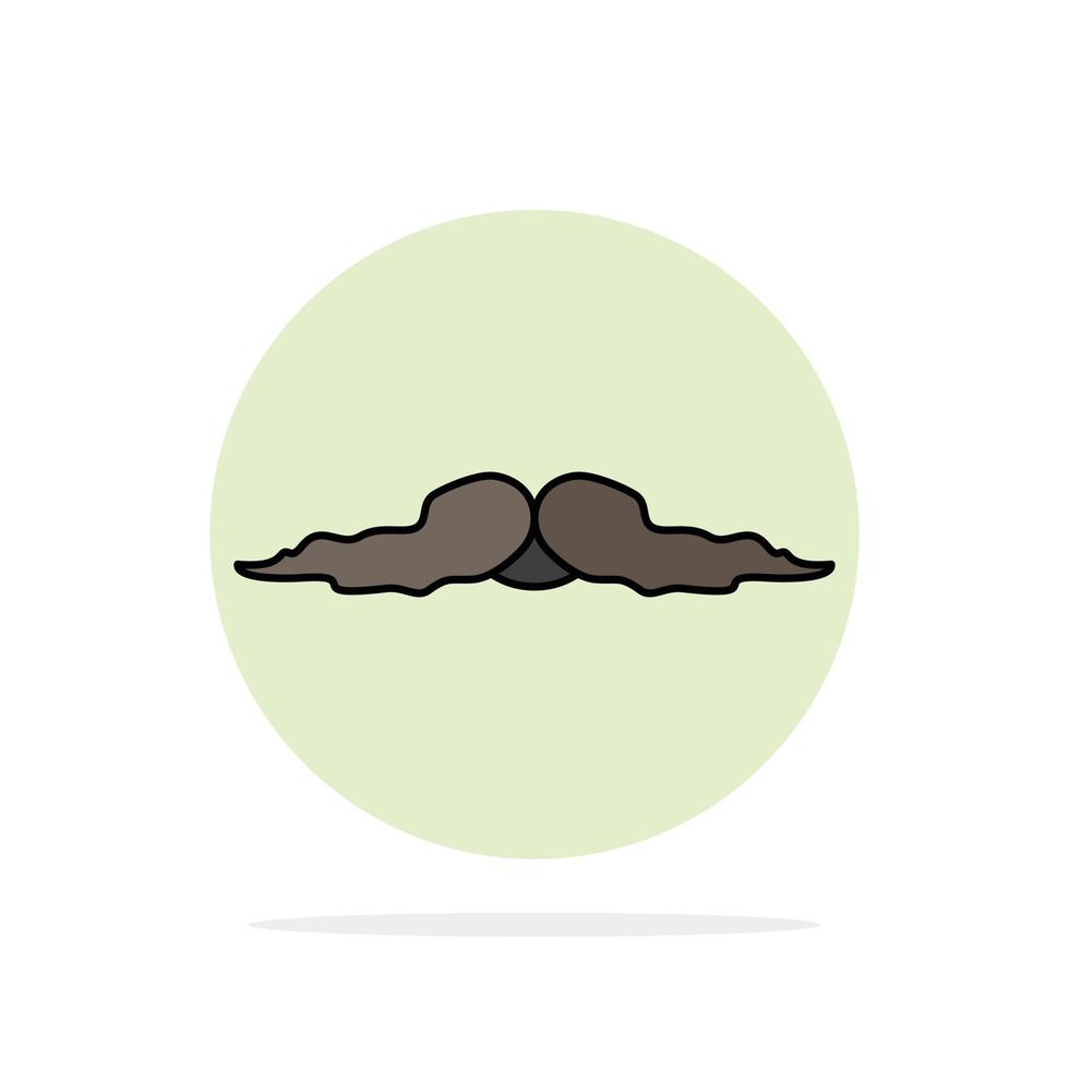 moustache Hipster movember male men Flat Color Icon Vector