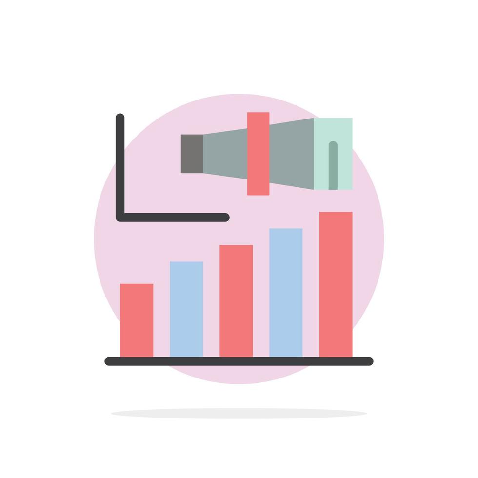 Business Long Modern Term Vision Abstract Circle Background Flat color Icon vector