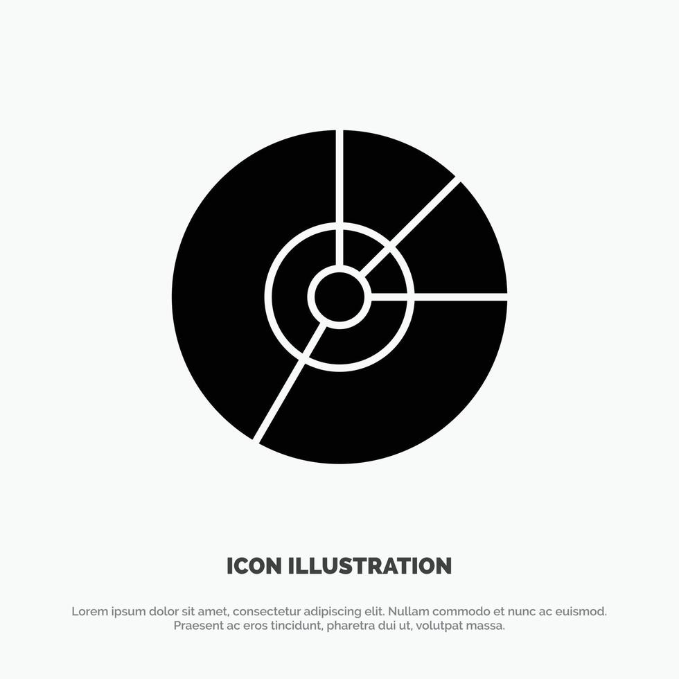 Pie Business Chart Diagram Finance Graph Statistics solid Glyph Icon vector