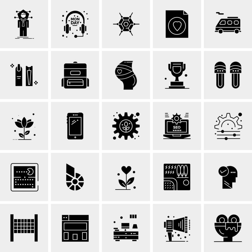 25 iconos de negocios universales vector ilustración de icono creativo para usar en proyectos relacionados con la web y dispositivos móviles