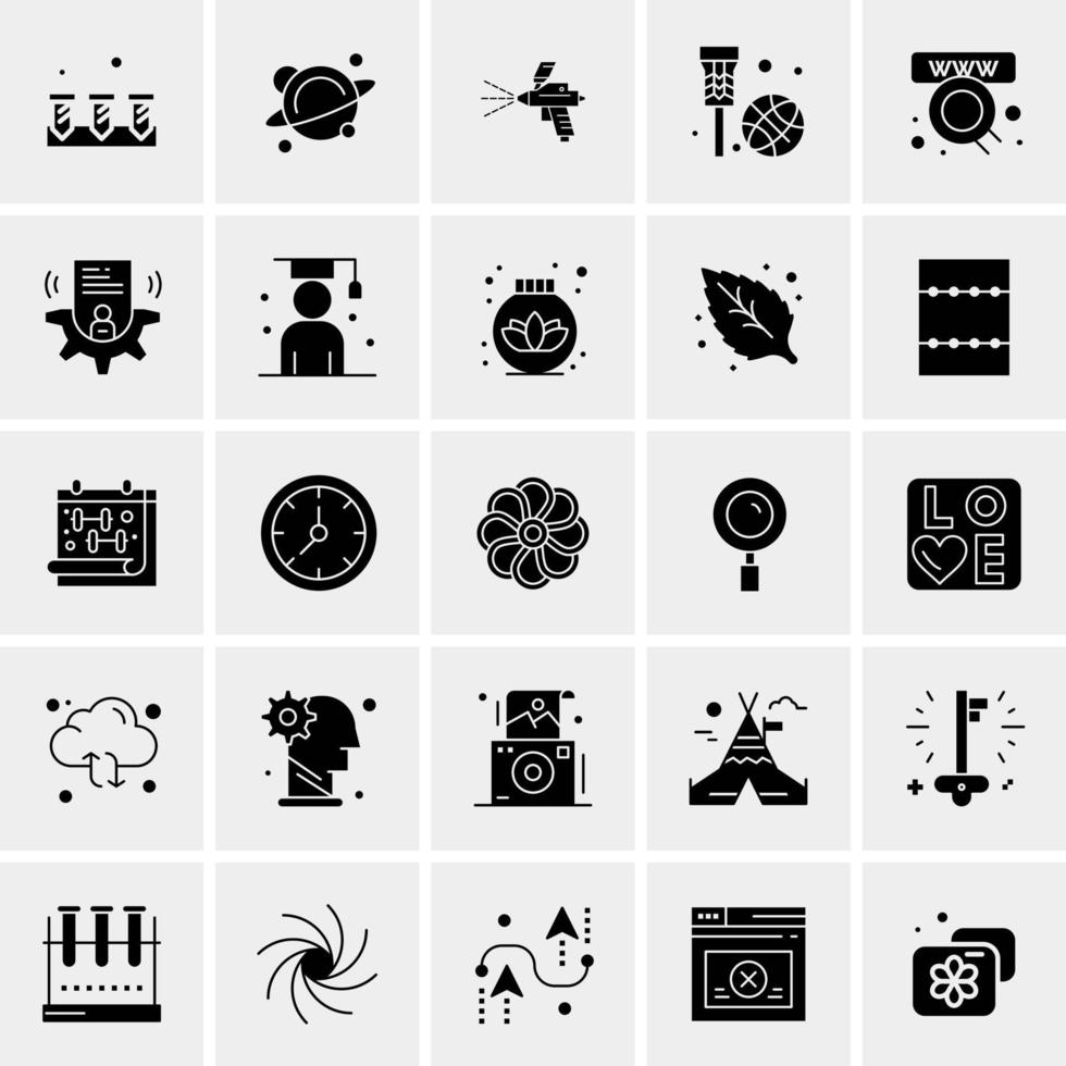 25 iconos de negocios universales vector ilustración de icono creativo para usar en proyectos relacionados con la web y dispositivos móviles