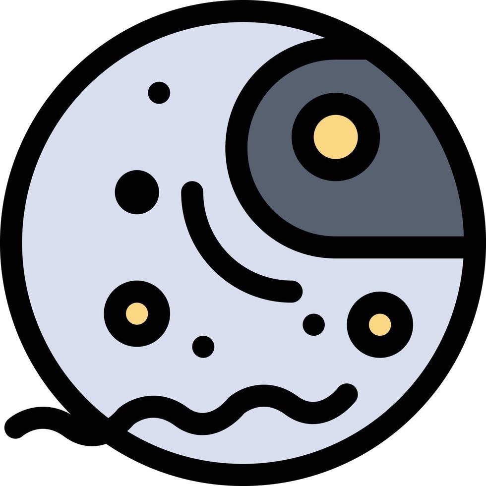Distant Gas Giant Planet  Flat Color Icon Vector icon banner Template