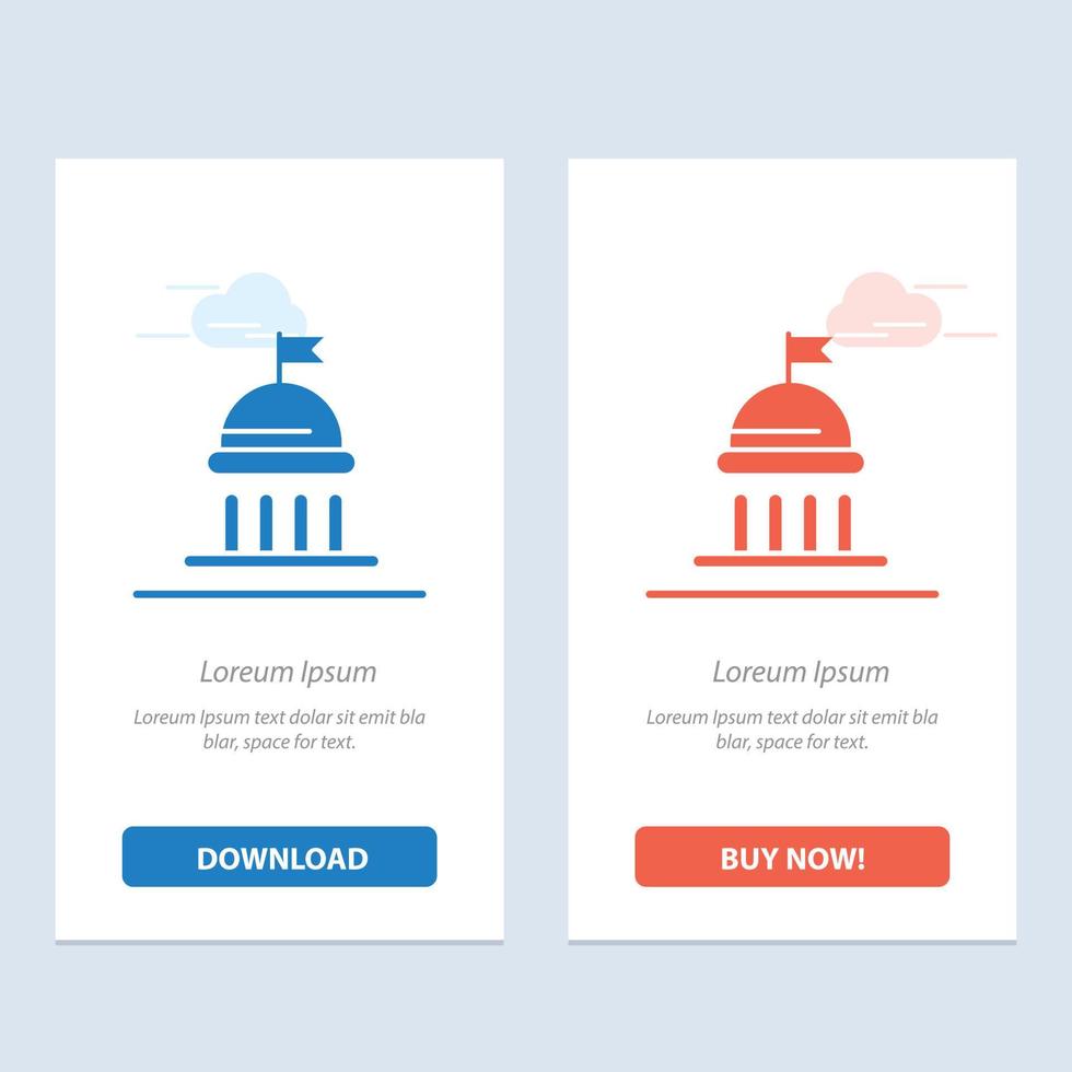 Campaign Political Politics Vote  Blue and Red Download and Buy Now web Widget Card Template vector