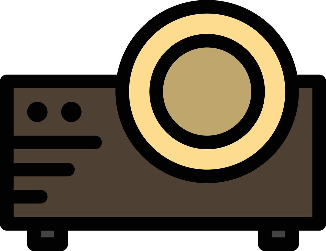 Projector Film Movie Multi Media  Flat Color Icon Vector icon banner Template