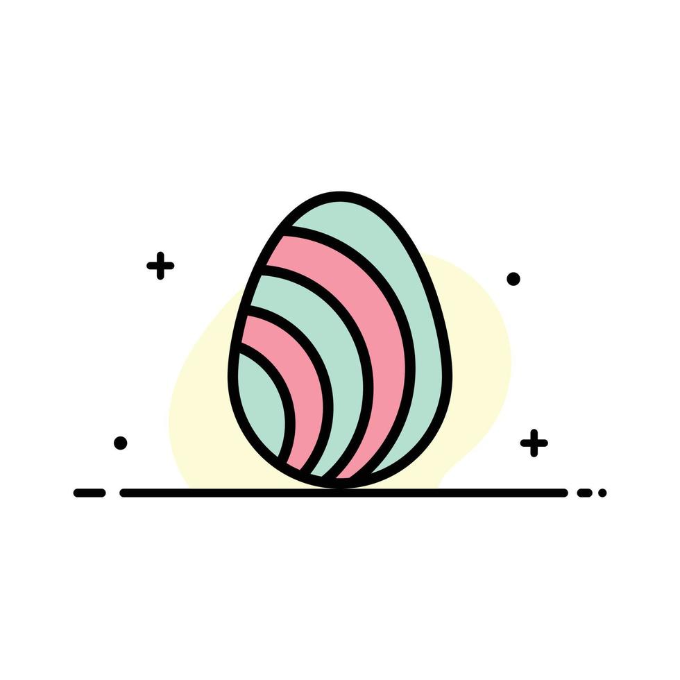 Egg Easter Nature Spring  Business Flat Line Filled Icon Vector Banner Template