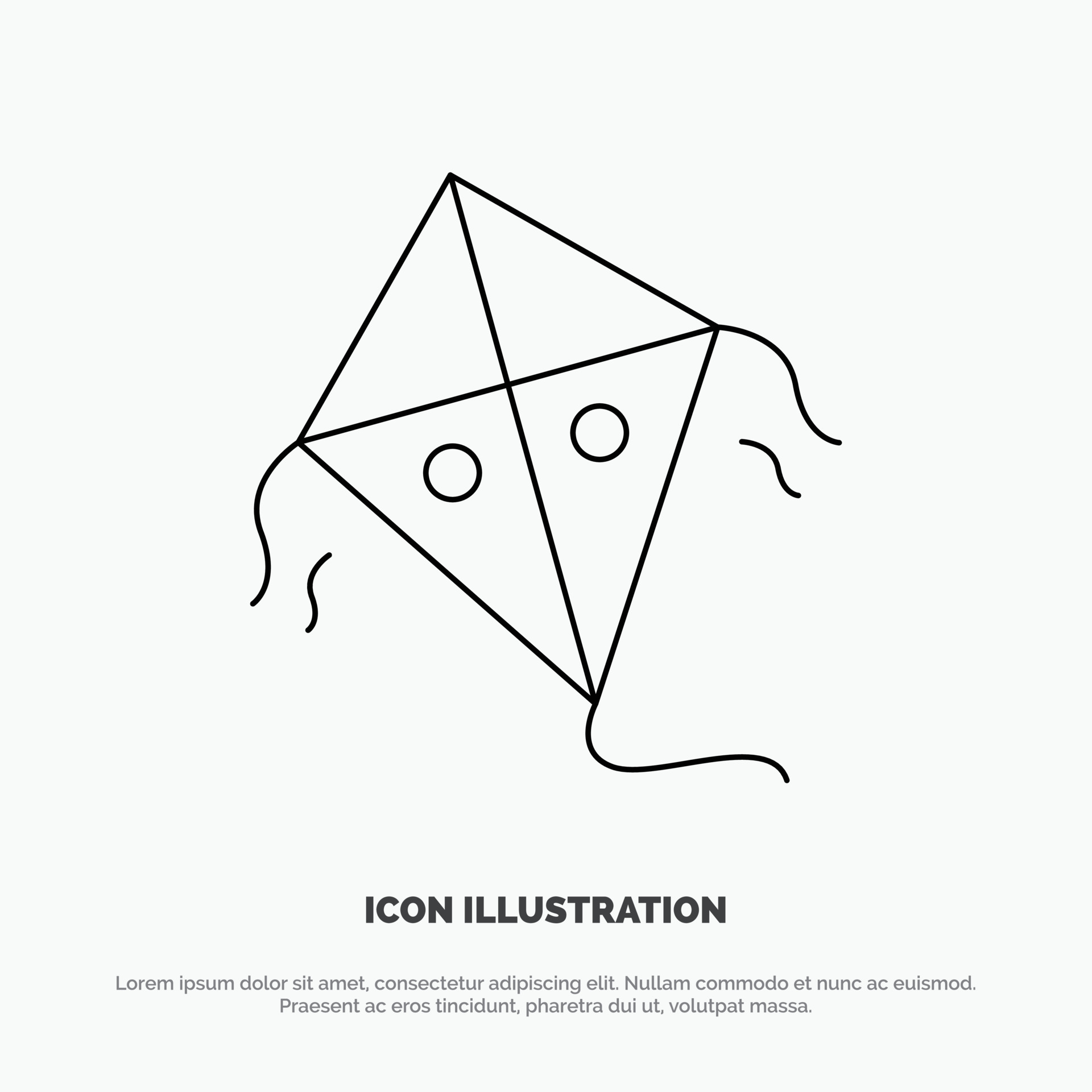 Kite Festival Flying Line Icon Vector 17995288 Vector Art at Vecteezy