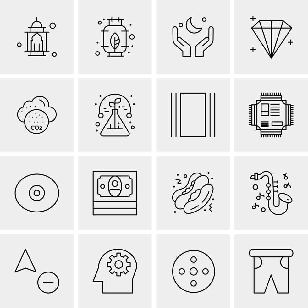 16 iconos universales de negocios vector ilustración de icono creativo para usar en proyectos relacionados con la web y dispositivos móviles