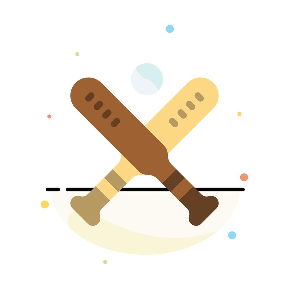 Ball Baseball Bat Bats Abstract Flat Color Icon Template vector