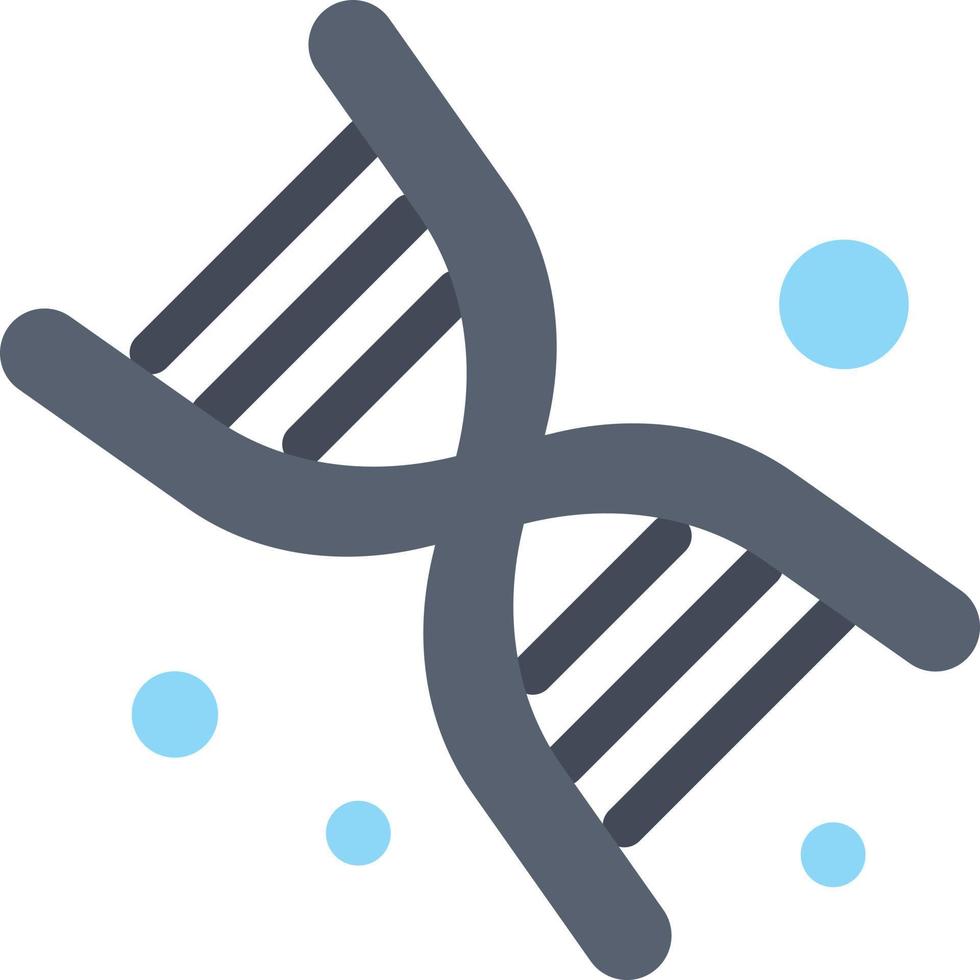 plantilla de banner de icono de vector de icono de color plano de tecnología genética bio adn