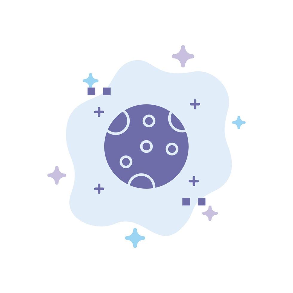 Astronomy Moon Space Blue Icon on Abstract Cloud Background vector