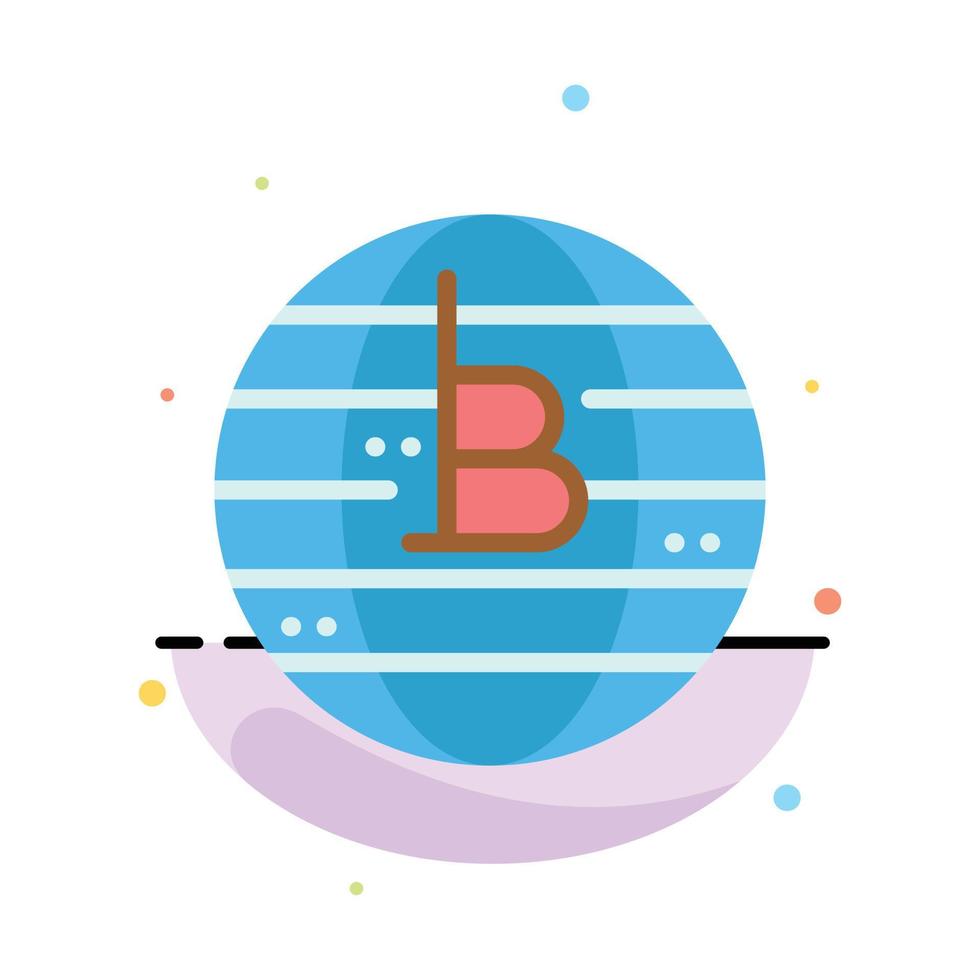 Future Money Bitcoin Block chain Crypto currency Decentralized Abstract Flat Color Icon Template vector