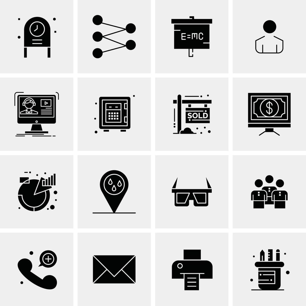 16 Business Universal Icons Vector Creative Icon Illustration to use in web and Mobile Related project