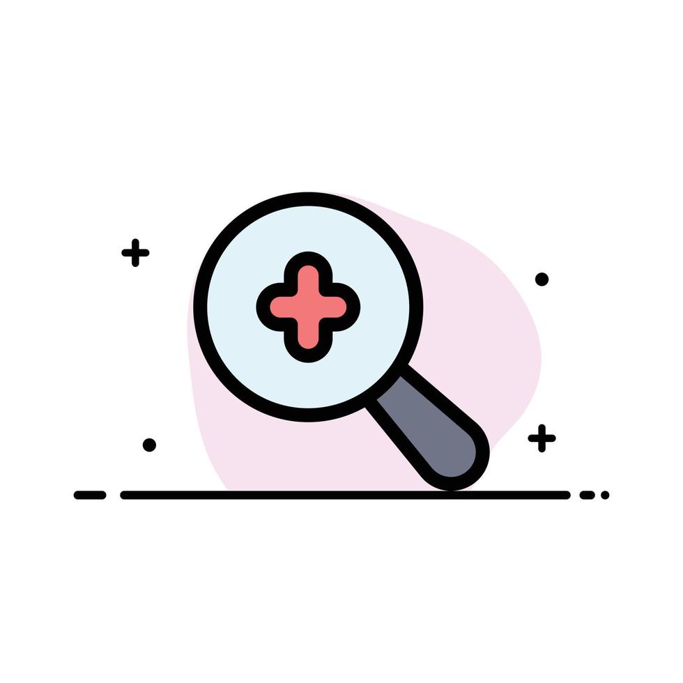 Expanded Search Plus  Business Flat Line Filled Icon Vector Banner Template
