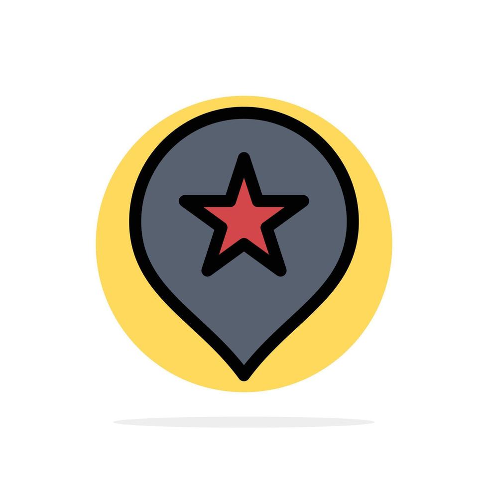 Location Stare Navigation Abstract Circle Background Flat color Icon vector