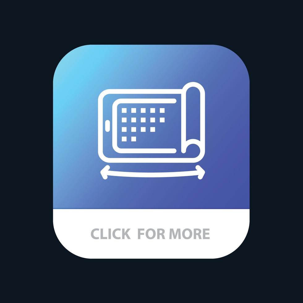 Mobile Display Technology Flexible Mobile App Button Android and IOS Line Version vector