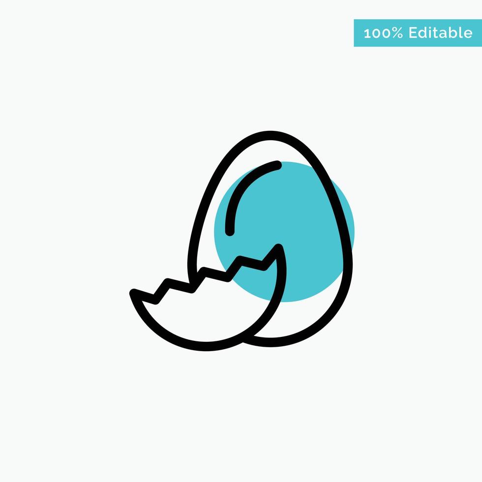 Egg Easter Holiday Spring turquoise highlight circle point Vector icon