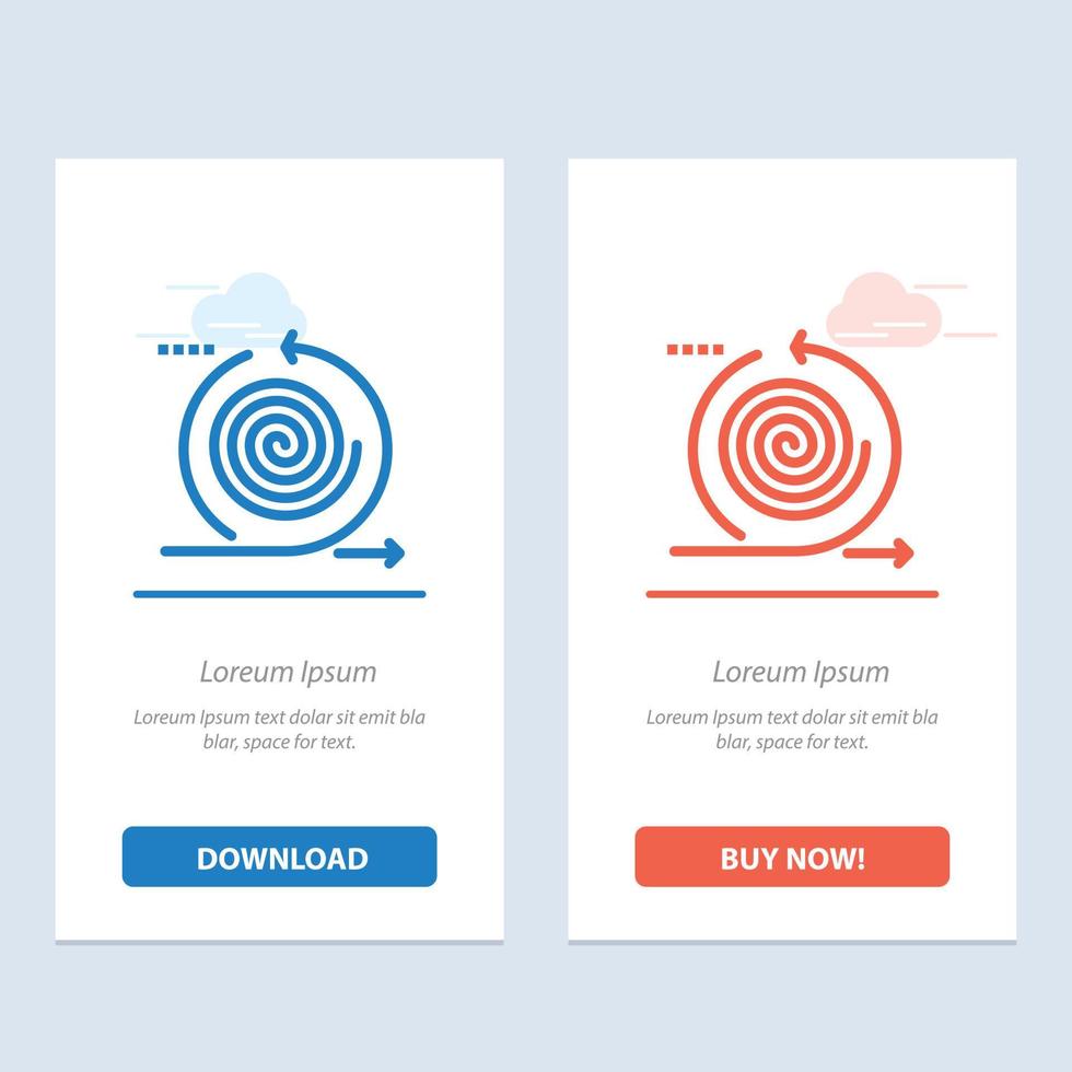 Business Cycles Iteration Management Product  Blue and Red Download and Buy Now web Widget Card Template vector