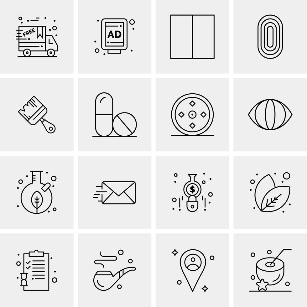 16 Business Universal Icons Vector Creative Icon Illustration to use in web and Mobile Related project