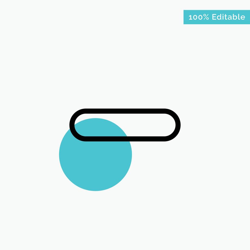 Delete Less Minus Remove turquoise highlight circle point Vector icon