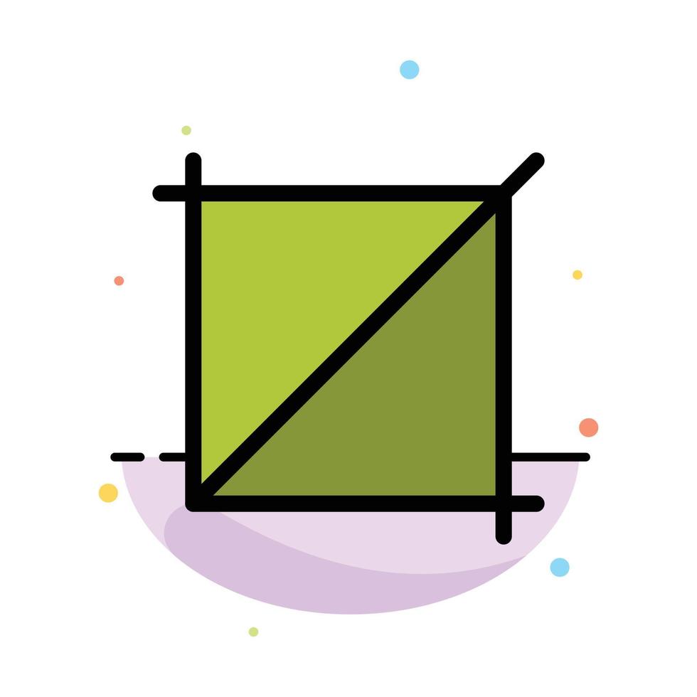 Crop Design Tool Abstract Flat Color Icon Template vector