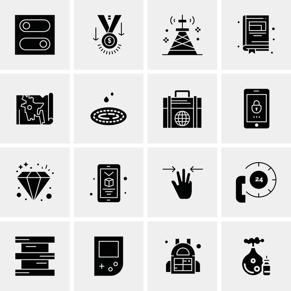 16 Business Universal Icons Vector Creative Icon Illustration to use in web and Mobile Related project