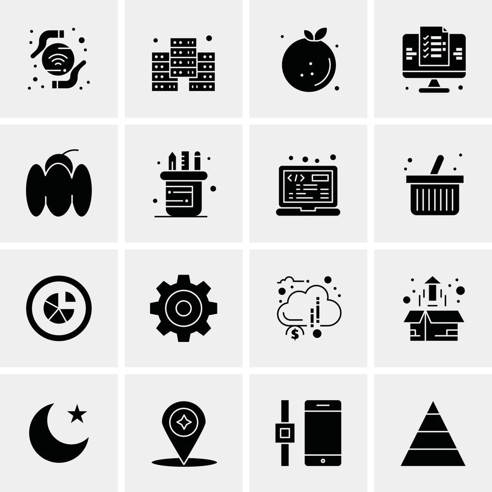 16 Business Universal Icons Vector Creative Icon Illustration to use in web and Mobile Related project