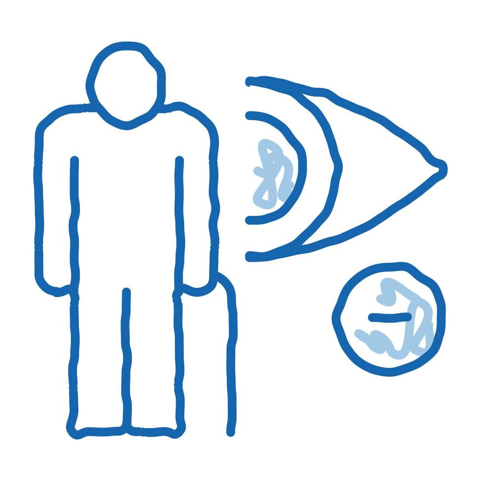 Elderly Vision Impairment Icon Vector Illustration