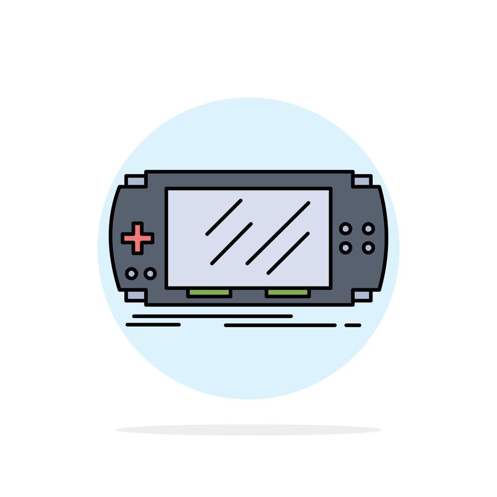 Console device game gaming psp Flat Color Icon Vector