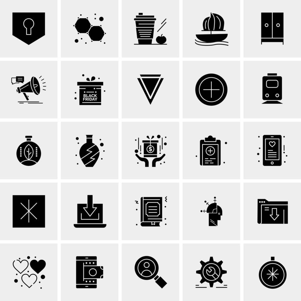 25 iconos de negocios universales vector ilustración de icono creativo para usar en proyectos relacionados con la web y dispositivos móviles