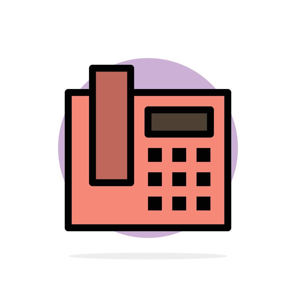 Phone Telephone Call Abstract Circle Background Flat color Icon vector