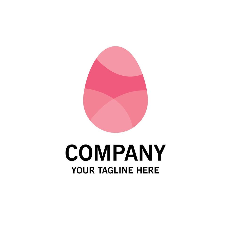 Celebration Decoration Easter Egg Holiday Business Logo Template Flat Color vector