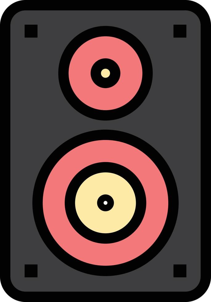 Audio Wifi Loudspeaker Monitor Professional  Flat Color Icon Vector icon banner Template