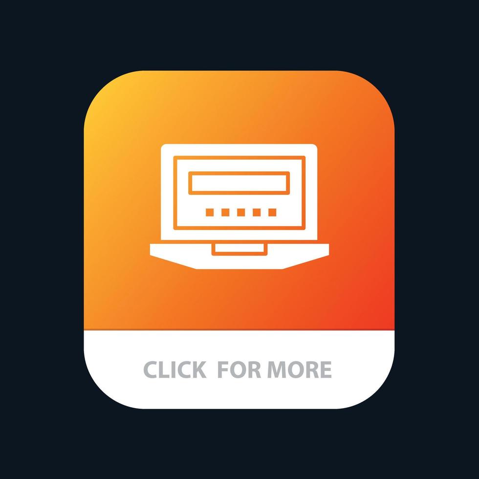 Laptop Computer Hardware Education Mobile App Icon Design vector