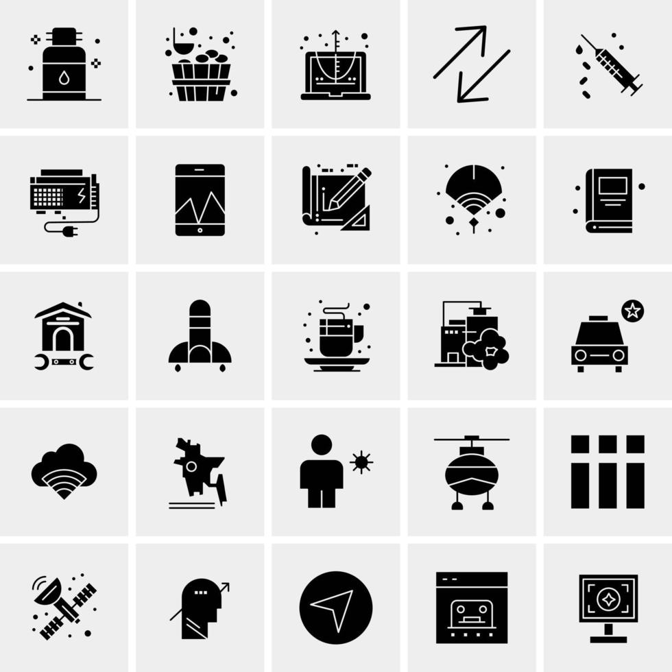 25 iconos de negocios universales vector ilustración de icono creativo para usar en proyectos relacionados con la web y dispositivos móviles