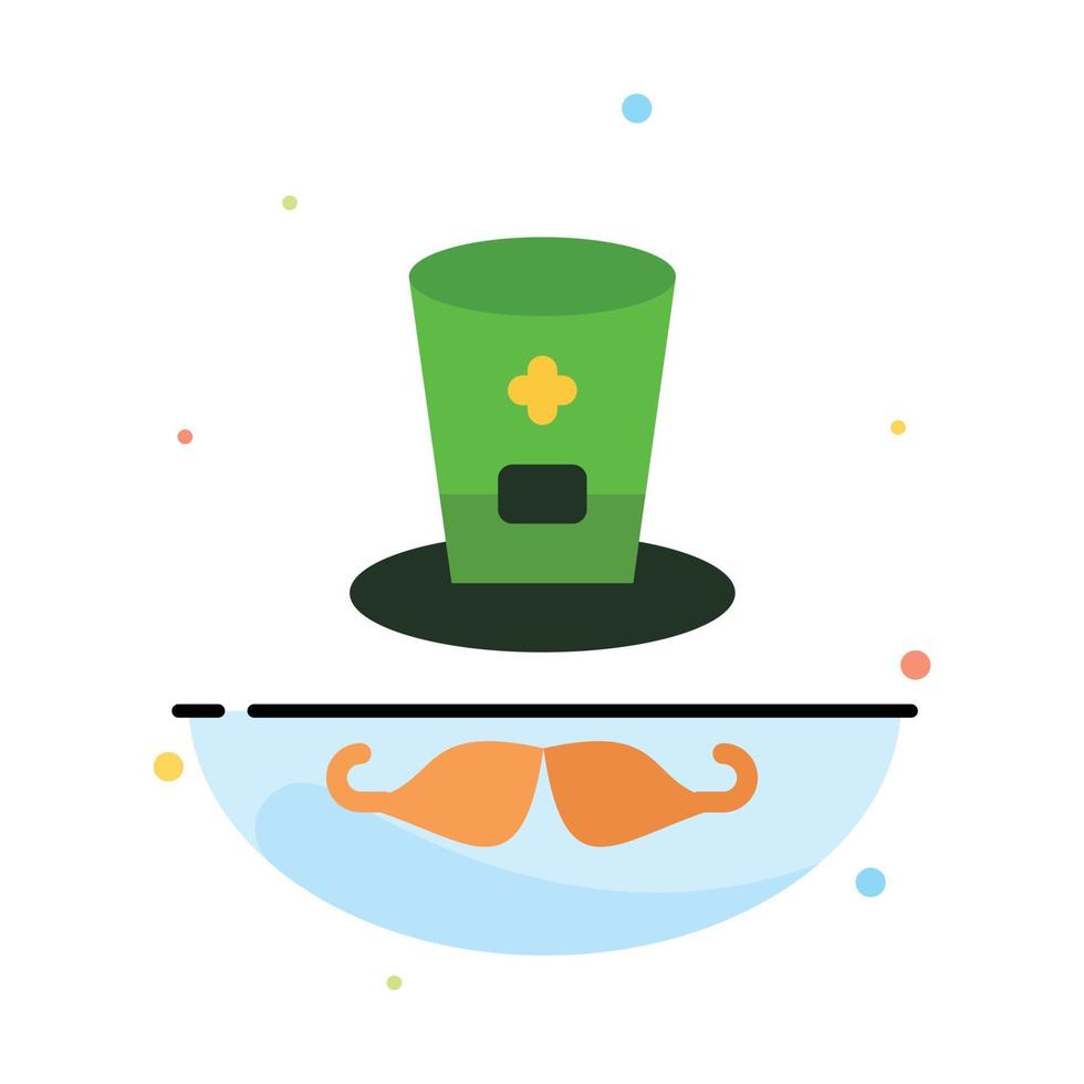 Hat Cap Ireland Abstract Flat Color Icon Template vector