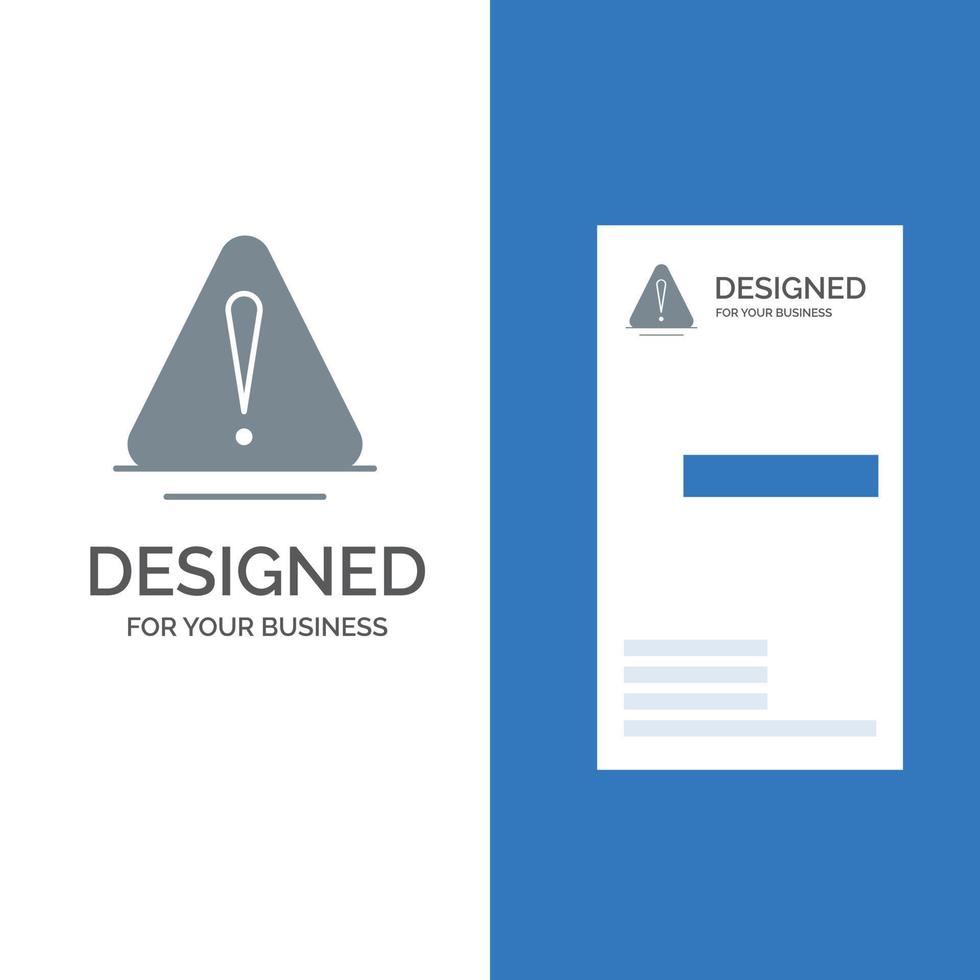 Alert Danger Warning Logistic Grey Logo Design and Business Card Template vector