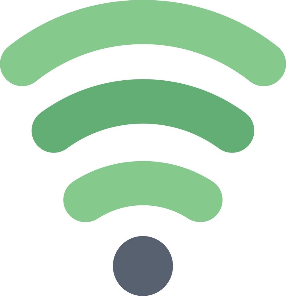 servicios wifi señal color plano icono vector icono banner plantilla