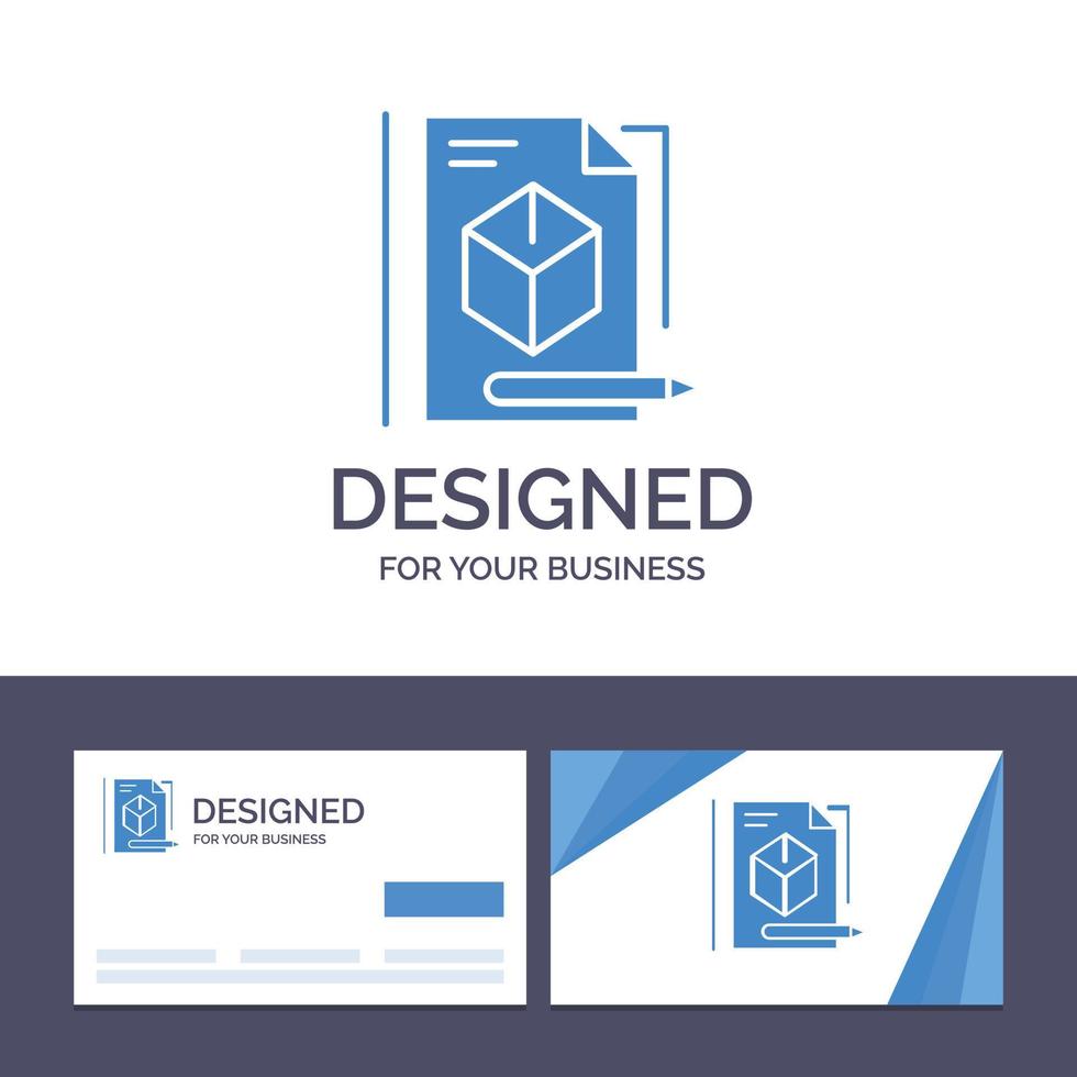 Creative Business Card and Logo template File Box Pencil Technology Vector Illustration