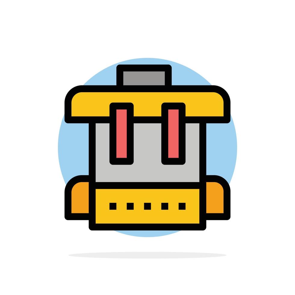 Bag Education School Abstract Circle Background Flat color Icon vector