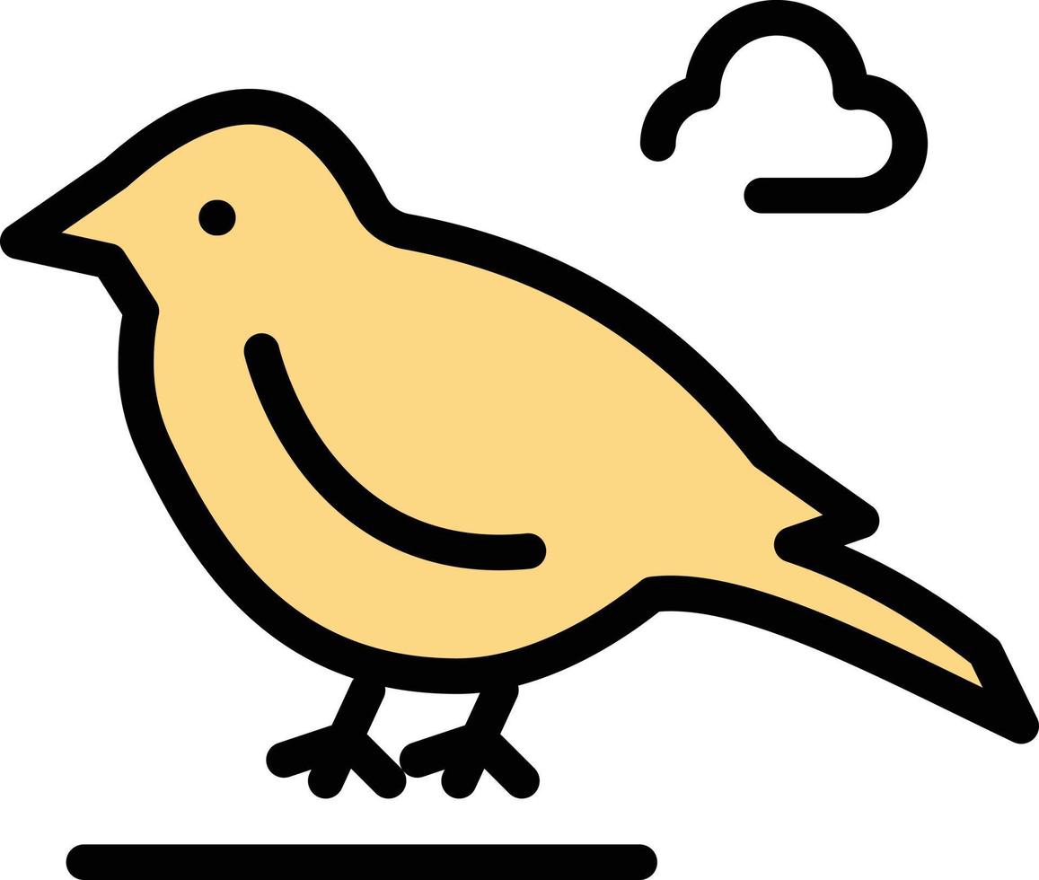 Bird British Small Sparrow  Flat Color Icon Vector icon banner Template
