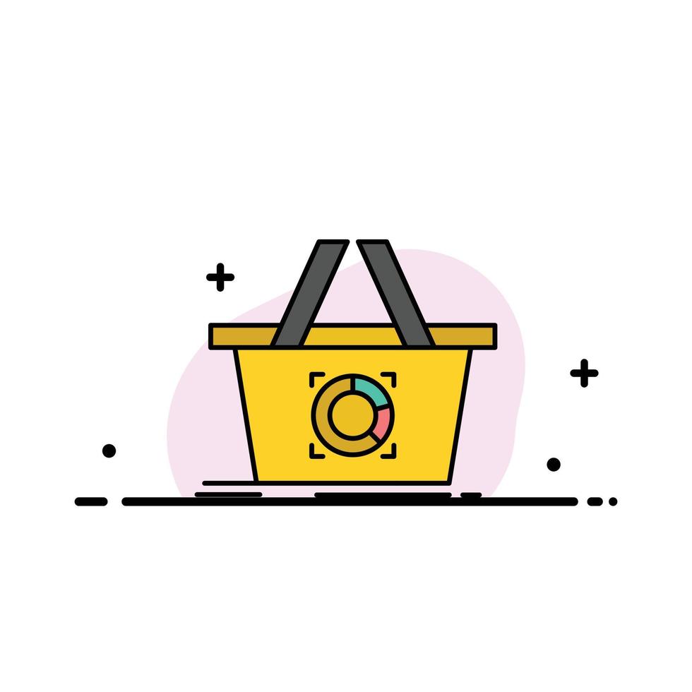 Cart Add To Cart Basket Shopping  Business Flat Line Filled Icon Vector Banner Template