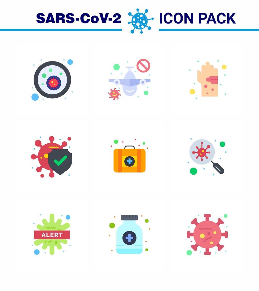 Simple Set of Covid19 Protection Blue 25 icon pack icon included safe disease bacterial bacteria hygiene viral coronavirus 2019nov disease Vector Design Elements