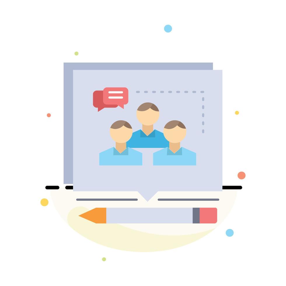 Analysis argument business convince debate Flat Color Icon Vector