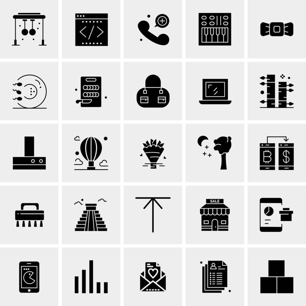 25 iconos de negocios universales vector ilustración de icono creativo para usar en proyectos relacionados con la web y dispositivos móviles