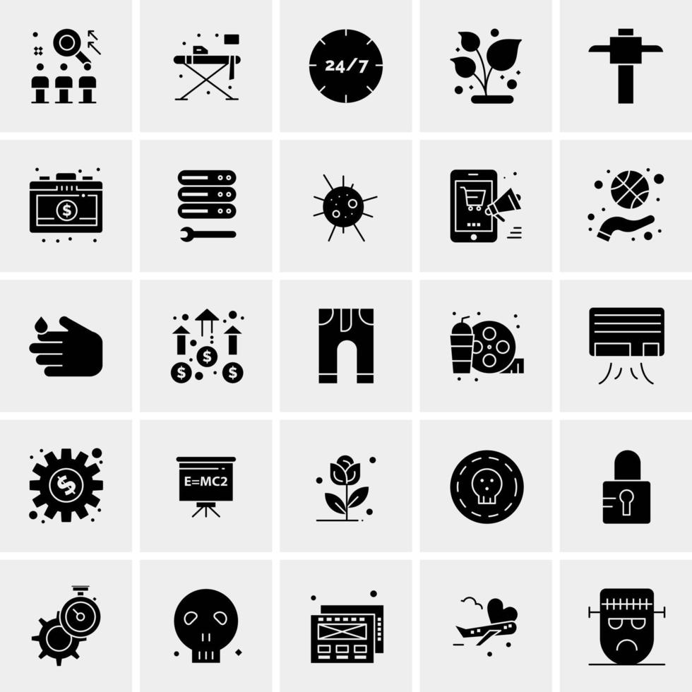 25 iconos de negocios universales vector ilustración de icono creativo para usar en proyectos relacionados con la web y dispositivos móviles