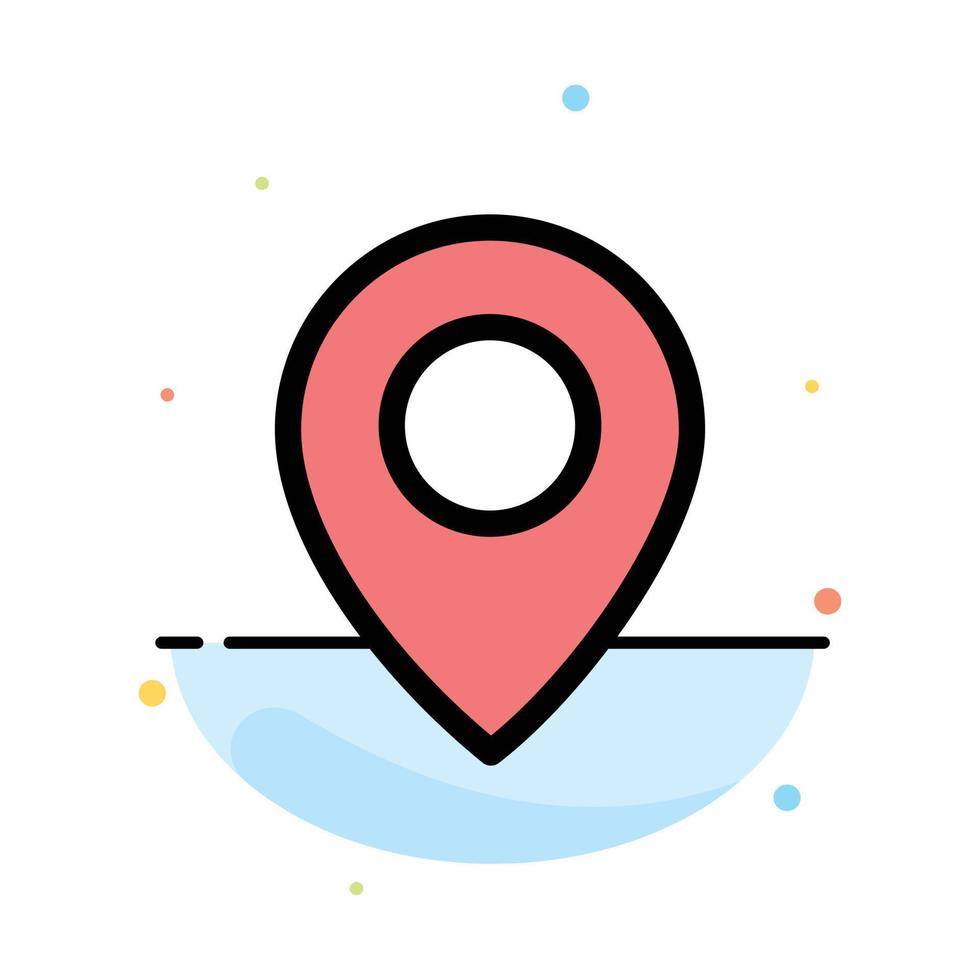 plantilla de icono de color plano abstracto de mapa de ubicación de twitter vector