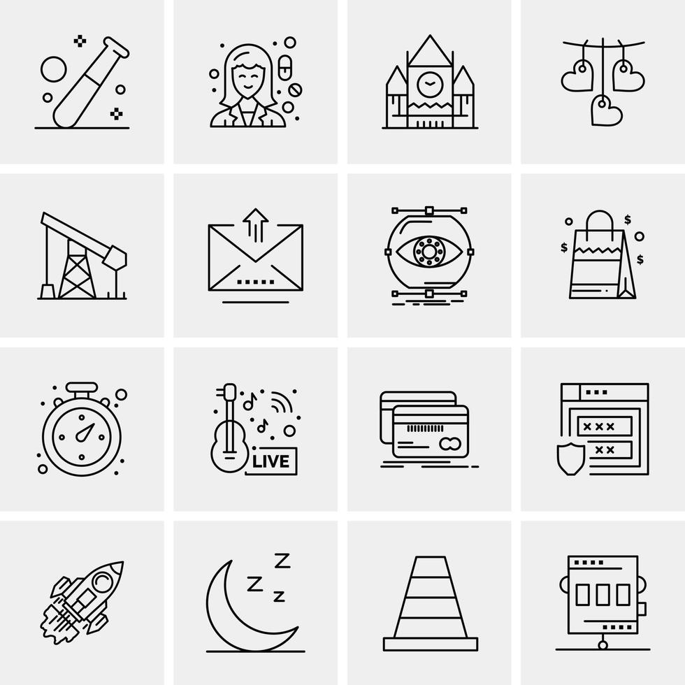 16 Business Universal Icons Vector Creative Icon Illustration to use in web and Mobile Related project