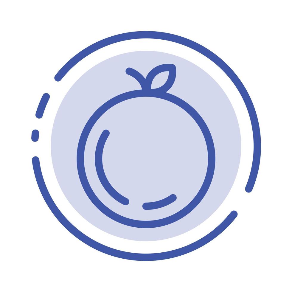 Apple China Chinese Blue Dotted Line Line Icon vector