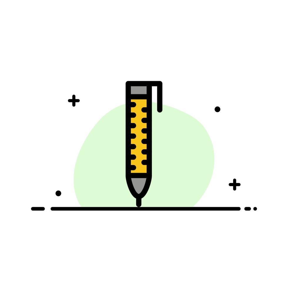 pluma lápiz diseño negocio línea plana icono lleno vector banner plantilla