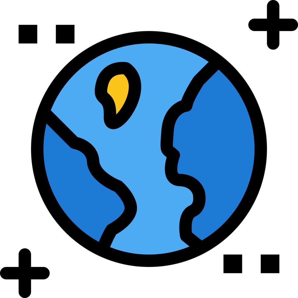Astronomy Earth Space  Flat Color Icon Vector icon banner Template